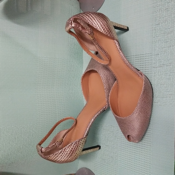 Calvin Klein Gold Peep toe with ankle strap Shoes - Picture 7 of 12